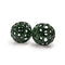Set of Two Green Aluminum Hand Painted Decorative Orbs