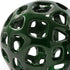 Set of Two Green Aluminum Hand Painted Decorative Orbs
