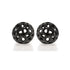 Set of Two Black Aluminum Hand Painted Decorative Orbs