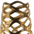 39" Gold Aluminum Pierced Geometric Cylinder Floor Vase