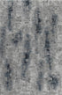 5' X 8' Blue And White Abstract Distressed Area Rug