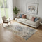 5' X 8' Blue And Orange Medallion Distressed Area Rug With Fringe