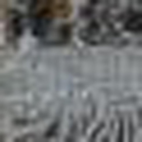5' X 8' Blue And Gray Abstract Distressed Area Rug With Fringe