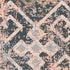 5' X 8' Blue And Orange Abstract Distressed Area Rug