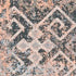 5' X 8' Blue And Orange Abstract Distressed Area Rug