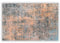 5' X 8' Blue And Orange Abstract Distressed Area Rug
