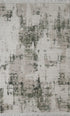 5' X 8' Gray And Green Abstract Distressed Area Rug With Fringe