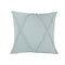 18" Blue And Slate Blue Diamond Cotton Throw Pillow Cover with Texture