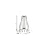 12" Gray Glass Glass Tube