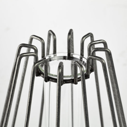 12" Gray Glass Glass Tube