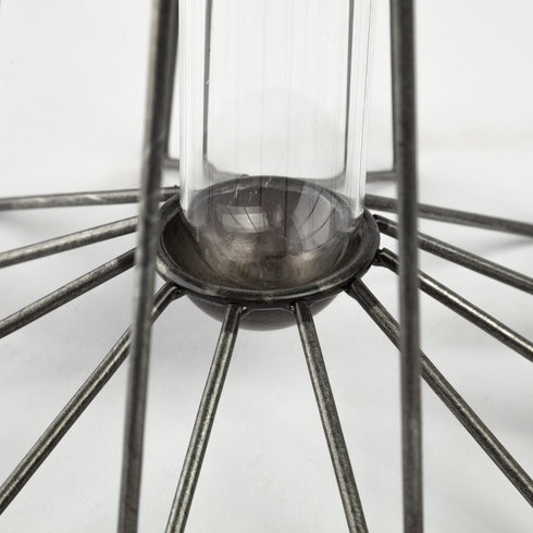 12" Gray Glass Glass Tube