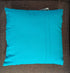 Set of Two 16" Blue And Pink Floral Cotton Throw Pillows with Embroidery