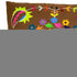 Set of Two 20" Brown And Pink Floral Cotton Throw Pillows with Embroidery