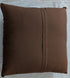 Set of Two 20" Brown And Pink Floral Cotton Throw Pillows with Embroidery