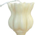 5" Ivory Unscented Dimensional Flower Candle
