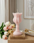 5" Pink Unscented Dimensional Flower Candle
