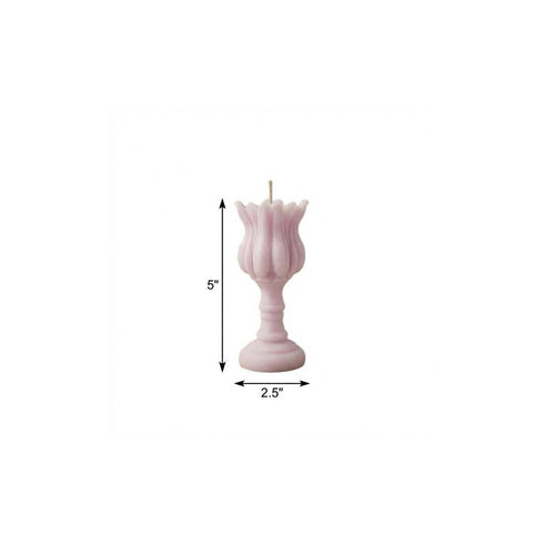 5" Orchid Unscented Dimensional Flower Candle