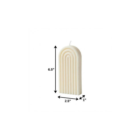 3" Ivory Unscented Candle