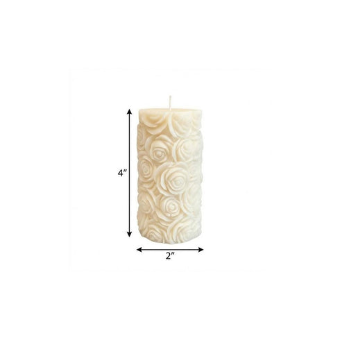 2" Ivory White Tea Scented Candle