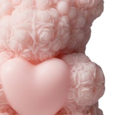 4" Pink Love Spell Scented Dimensional Teddy Bear Candle