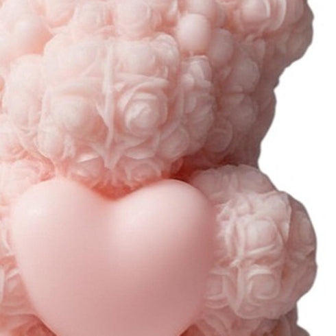 4" Pink Love Spell Scented Dimensional Teddy Bear Candle