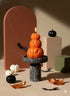 3" Orange Unscented Dimensional Pumpkin Candle
