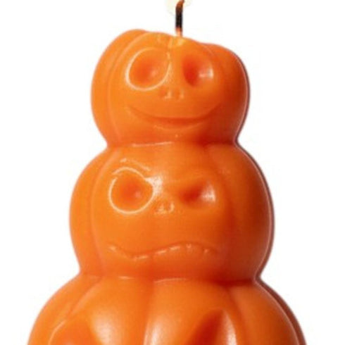 3" Orange Unscented Dimensional Pumpkin Candle