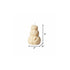 3" Ivory Unscented Dimensional Pumpkin Candle