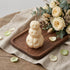 3" Ivory Unscented Dimensional Pumpkin Candle