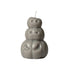 3" Gray Unscented Dimensional Pumpkin Candle