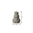 3" Gray Unscented Dimensional Pumpkin Candle