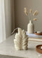 6" Ivory Honeysuckle Scented Dimensional Feather Candle