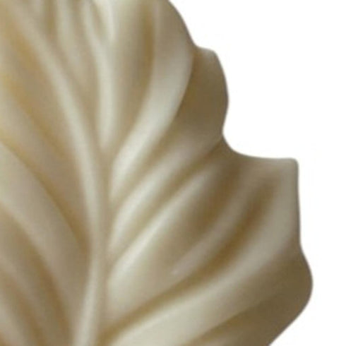 6" Ivory Honeysuckle Scented Dimensional Feather Candle