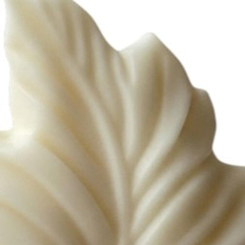 6" Ivory Honeysuckle Scented Dimensional Feather Candle