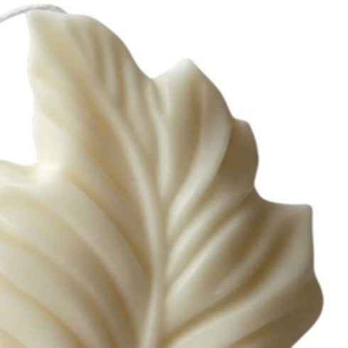 6" Ivory Honeysuckle Scented Dimensional Feather Candle