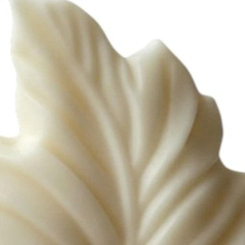 6" Ivory Honeysuckle Scented Dimensional Feather Candle