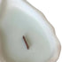 6" Light Blue Unscented Soy Wax Candle In White Resin Novelty Holder