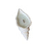 6" Light Blue Ocean Breeze Scented Soy Wax Candle In White Resin Novelty Holder