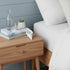 6" Light Blue Ocean Breeze Scented Soy Wax Candle In White Resin Novelty Holder