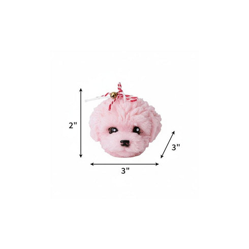 2" Pink Unscented Dimensional Dog Candle