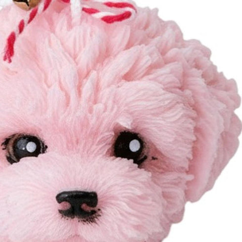 2" Pink Cashmere Plum Scented Dimensional Dog Candle