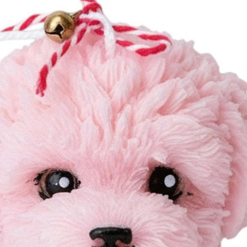 2" Pink Cashmere Plum Scented Dimensional Dog Candle