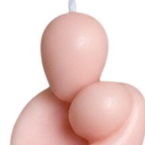 2" Peach Unscented Mother And Child Dimensional Candle