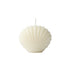 3" Ivory Unscented Dimensional Seashell Candle