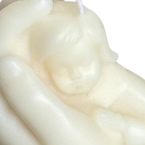 3" Ivory Lily of the Valley Scented Baby Dimensional Candle