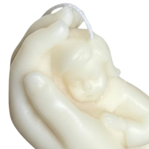 3" Ivory Lily of the Valley Scented Baby Dimensional Candle