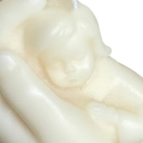 3" Ivory Lily of the Valley Scented Baby Dimensional Candle