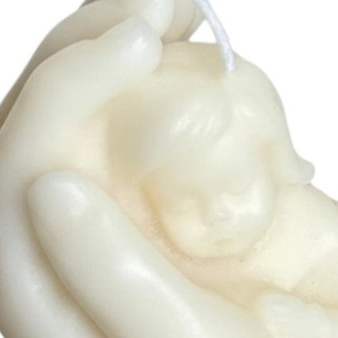 3" Ivory Lily of the Valley Scented Baby Dimensional Candle