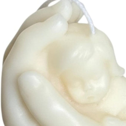 3" Ivory Lily of the Valley Scented Baby Dimensional Candle