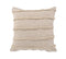 20" Beige And Tan Striped Cotton Throw Pillow Cover